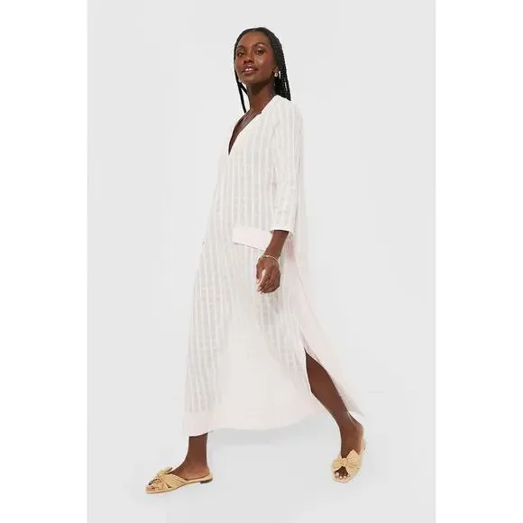 POMANDER PLACE Pink Carolina Caftan Size S NWT Retail $98 Tuckernuck - Picture 4 of 8